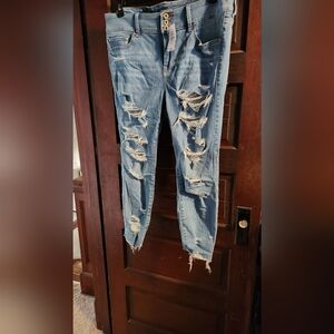 Distressed Blue Jeans for Women